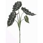 Alocasia Sanderiana de plástico MATHEA en palo, verde-blanco, 75cm