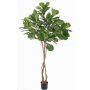 Ficus Lyrata artificial HARVEY, tallos naturales, verde, 190cm
