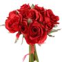 Ramo de rosas artificial ROSILA, rojo, 20cm, Ø15cm