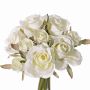 Ramo de rosas artificial ROSILA, blanco, 20cm, Ø15cm