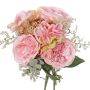 Ramo de rosas hortensia y echeveria artificial SIERRA rosa, rosa, 25cm, Ø25cm