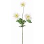 Crisantemo sintético SOLVIE, blanco-amarillo, 75cm, Ø11-12cm