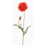 Flor de amapola artificial LIENTJE, rojo-naranja, 65cm, Ø12cm