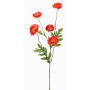 Flor de amapola sintética KEIRA, rojo-naranja, 65cm, Ø5-6cm