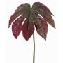 Hoja de aralia artificial IMANA, rojo-verde, 80cm