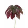 Hoja de aralia artificial IMANA, rojo-verde, 80cm