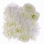 Cuadro de flores artificiales de hortensias EVOLET, blanco, 25x25cm