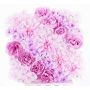 Cuadro de flores artificiales con dalia, hortensia, rosa, EVOLET, 30x30cm