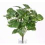 Pothos artificial NAEL, con palo, difícilmente inflamable, verde-blanco, 50cm