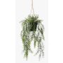 Cesta colgante de asparagus sprengeri artificial ANDRES en maceta decorativa, 50cm