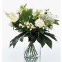 Ramo de flores artificiales FEME, blanco-verde, 60cm, Ø40cm