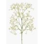 Saxifraga artificial BOUZA con flores, crema, 65cm