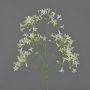 Saxifraga artificial BOUZA con flores, crema, 65cm