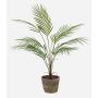 Palmera de chamaedorea artificial ALUVIAL en maceta de terracota, 85cm