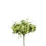 Trébol artificial ALOIS, flores, en vara de ajuste, verde-blanco, 25cm
