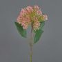 Flor de sedum de plástico JICAMA, blanco rosado, 45cm