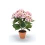 Hortensia artificial JONE en maceta de arcilla, rosa, 40cm