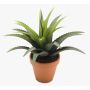 Agave de plástico SEDA en maceta de terracota, verde, 25cm, Ø25cm