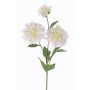 Dahlia artificial ANJULIKA, blanca, 75cm, Ø6-12cm