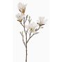 Magnolia estrellada artificial AZULA, blanco, 60cm, Ø9-11cm
