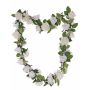 Guirnalda de rosas artificiales DORIE, blanca, 180cm, Ø7-9cm