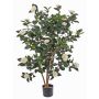 Camelia Japónica artificial SENTA, tallos reales, flores, crema, 135cm