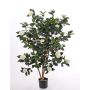 Camelia Japónica artificial SENTA, tallos reales, flores, crema, 135 cm.