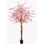 Cerezo japonés artificial TIFFY, tallos reales, flores, rosa, 240cm