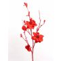 Flor de magnolia artificial SANDY, brillo, rojo, 115cm