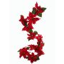 Guirnalda de flores de Pascua artificiales TISHA, rojo, 180cm, Ø18-23cm