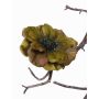 Anémona artificial GORO con clip, verde oliva, Ø11cm