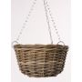 Cesta colgante NICOLINA, beige, 18cm, Ø30cm