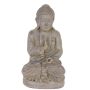 Estatuilla de buda decorativa gris SHANTA, sentado meditando, 45cm