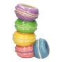 Jarrón decorativo de dolomita DOLLI con forma de macaron, multicolor, 12,5 x 8,5 x 18,7 cm