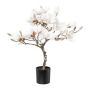 Árbol artificial magnolia DOLS, tronco artificial, con flores, nevado, LED, 60 cm