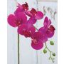 Rama artificial de Orquídea Phalaenopsis OPHELIA, fucsia, 80cm