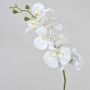 Rama artificial de Orquídea Phalaenopsis OPHELIA, blanca, 80cm