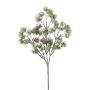 Rama decorativa de cedro SNALTI con piñas, congelada, blanco-verde, 45cm