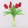 Ramo de tulipanes artificiales LEANA, rojo, 30cm, Ø20cm