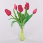 Ramo de tulipanes artificiales LEANA, rosa-verde, 30cm, Ø20cm
