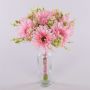 Ramo de flores artificiales Gerbera TEMBAR, rosa, 30 cm, Ø 22 cm