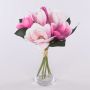 Ramo de magnolia artificial KAYLE, rosa-fucsia, 30cm