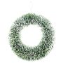 Corona decorativa de pino BASEL, con nieve, Ø45cm