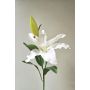 Flor artificial lirio tigre MYZANS, blanco crema, 70 cm
