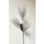 Rama de pino artificial LAIDYS con piñas, plateada, 80 cm