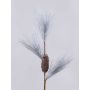 Rama de pino artificial LAIDYS con piñas, plateada, 80 cm