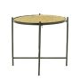 Mesa de centro industrial redonda AMARACHI, marrón-negro, 62 cm, Ø 43 cm