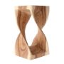 Columna de madera maciza BENOITE, torneada, natural claro, 28 x 28 x 50 cm
