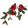 Rama de camelia artificial YARINA con flores, roja, 75 cm
