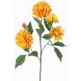 Rama decorativa dalia artificial QUINKA, naranja-amarillo, 70cm